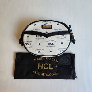 NEW HCL White Small Crossbody Genuine Leather Bag